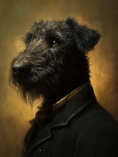 Scottish Terrier Portrait Print. poster