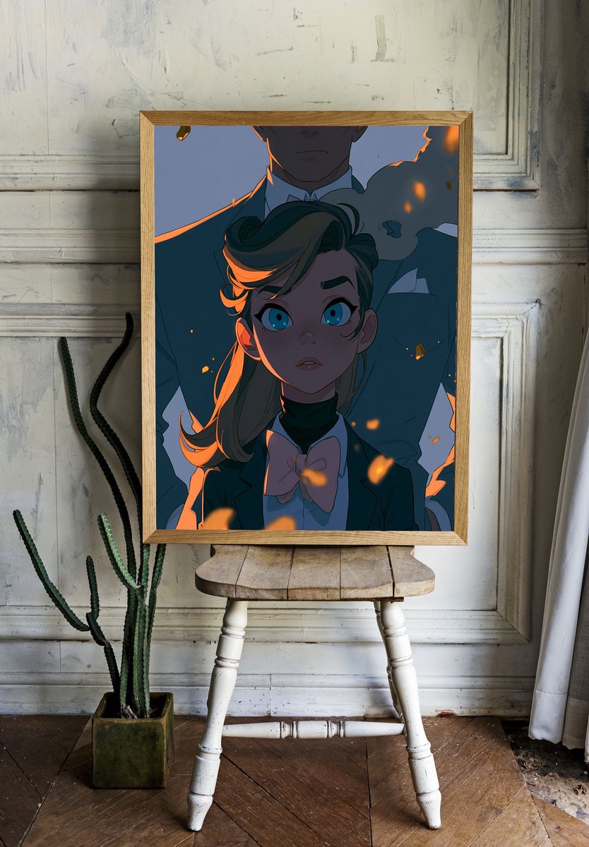 Anime Duo Portrait Poster. room preview