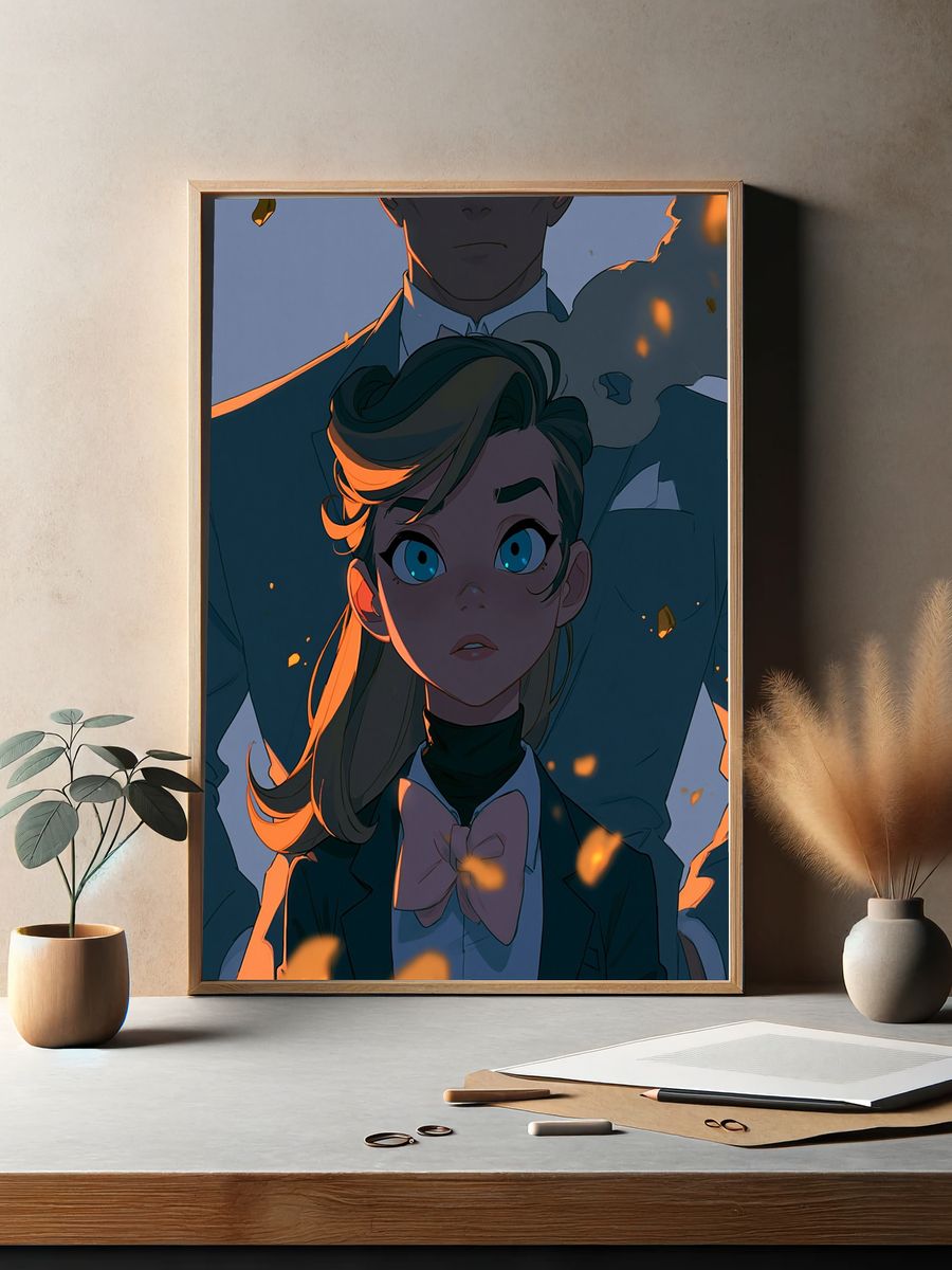 Anime Duo Portrait Poster. — room view 2