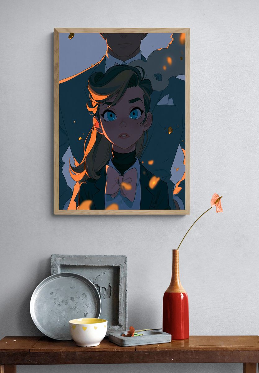 Anime Duo Portrait Poster. — room view 3