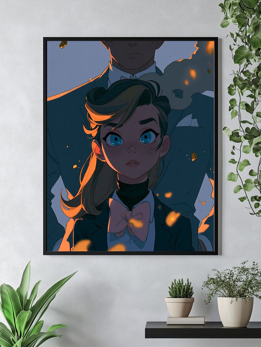 Anime Duo Portrait Poster. — room view 4