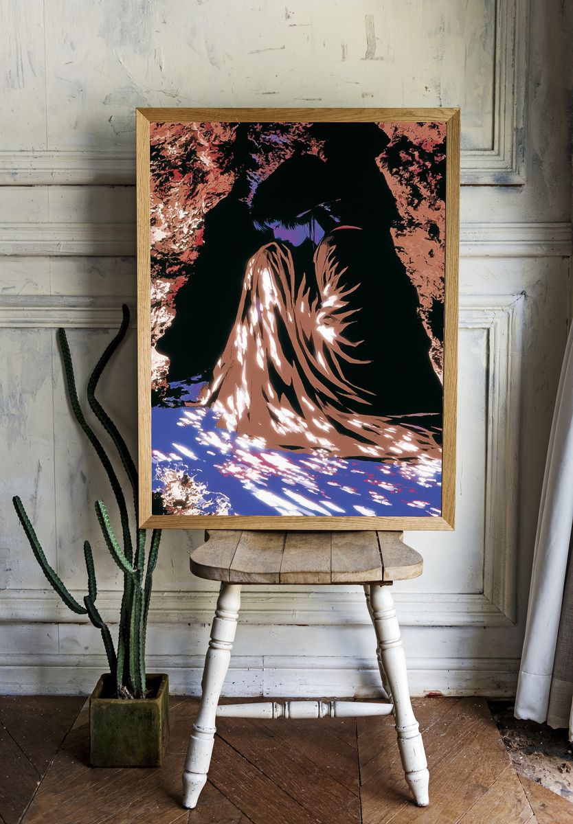 Anime Figure in Cave Poster. room preview