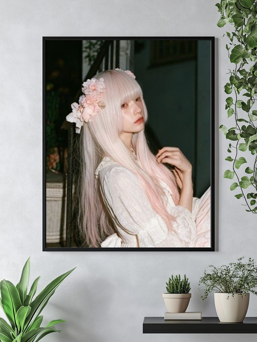 Pastel Anime Portrait Poster. — room view 4