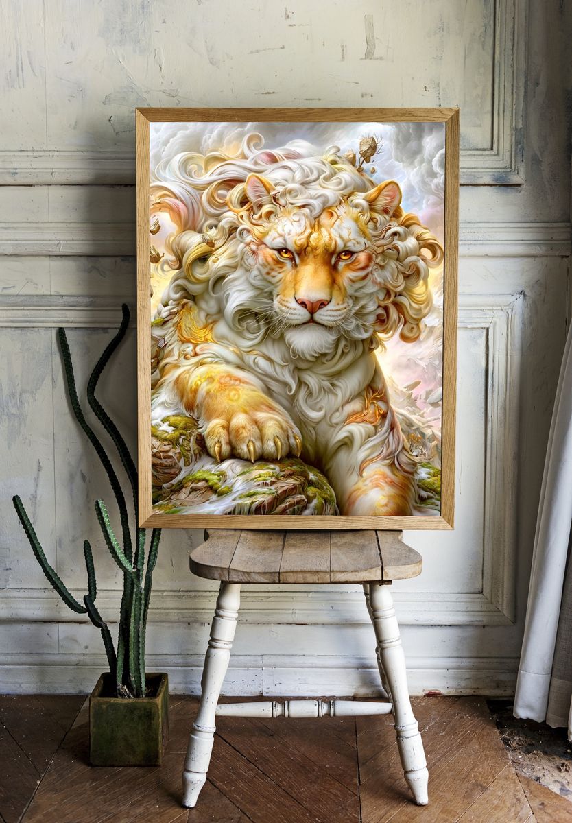Celestial Lion Fantasy Poster. — room view 1