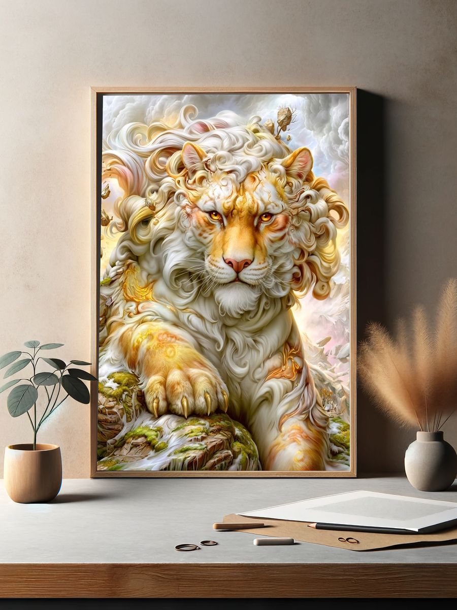 Celestial Lion Fantasy Poster. — room view 2