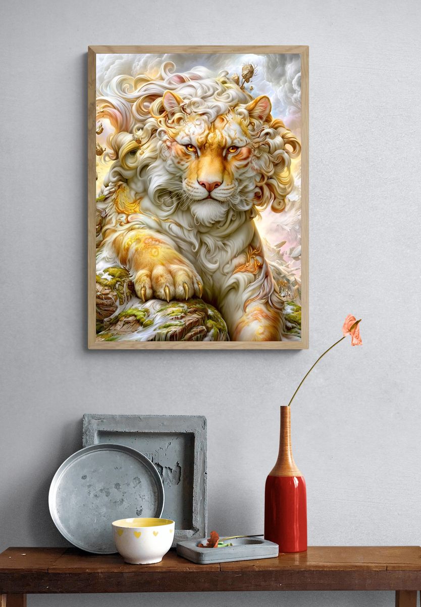 Celestial Lion Fantasy Poster. — room view 3