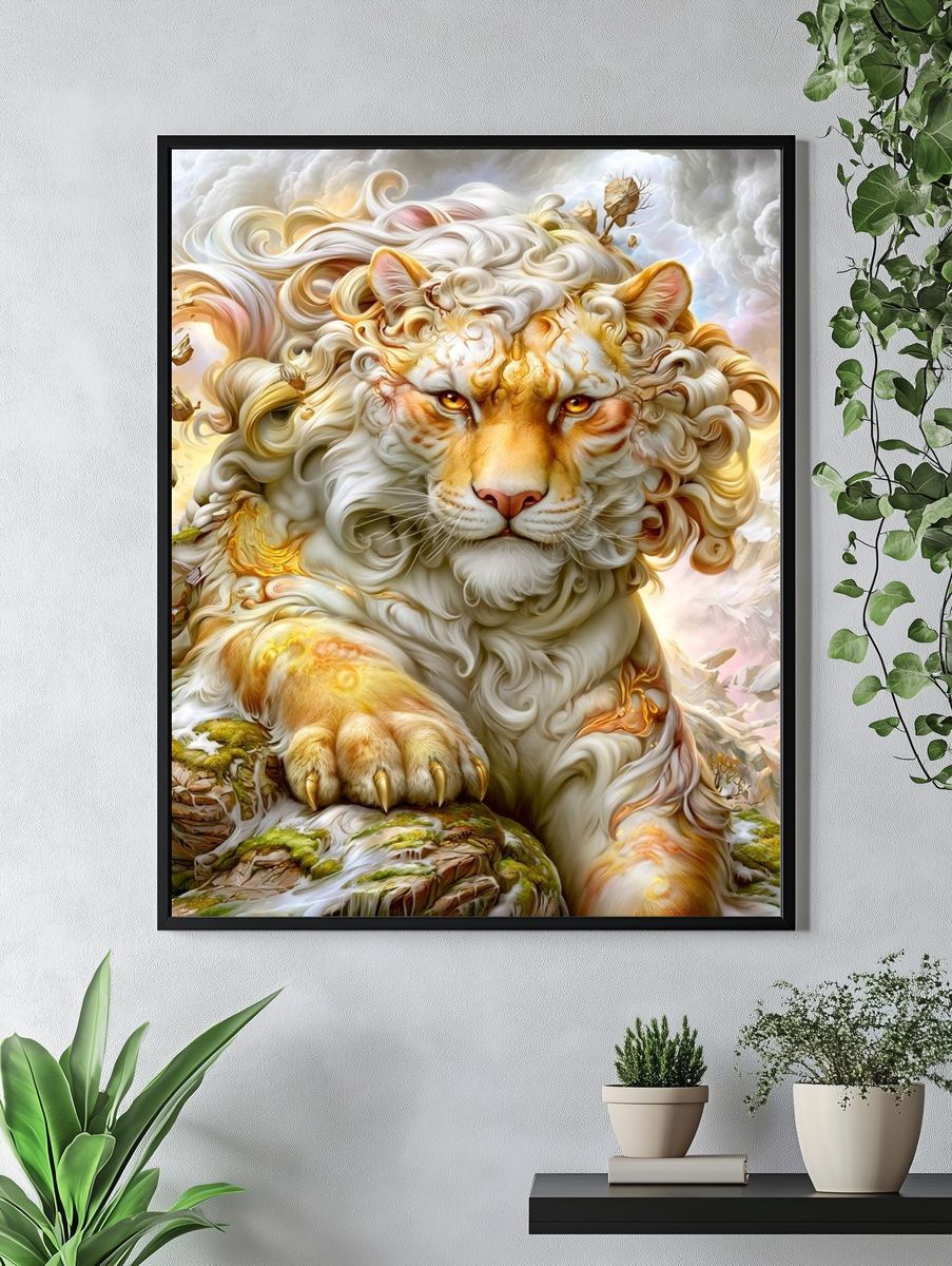 Celestial Lion Fantasy Poster. — room view 4
