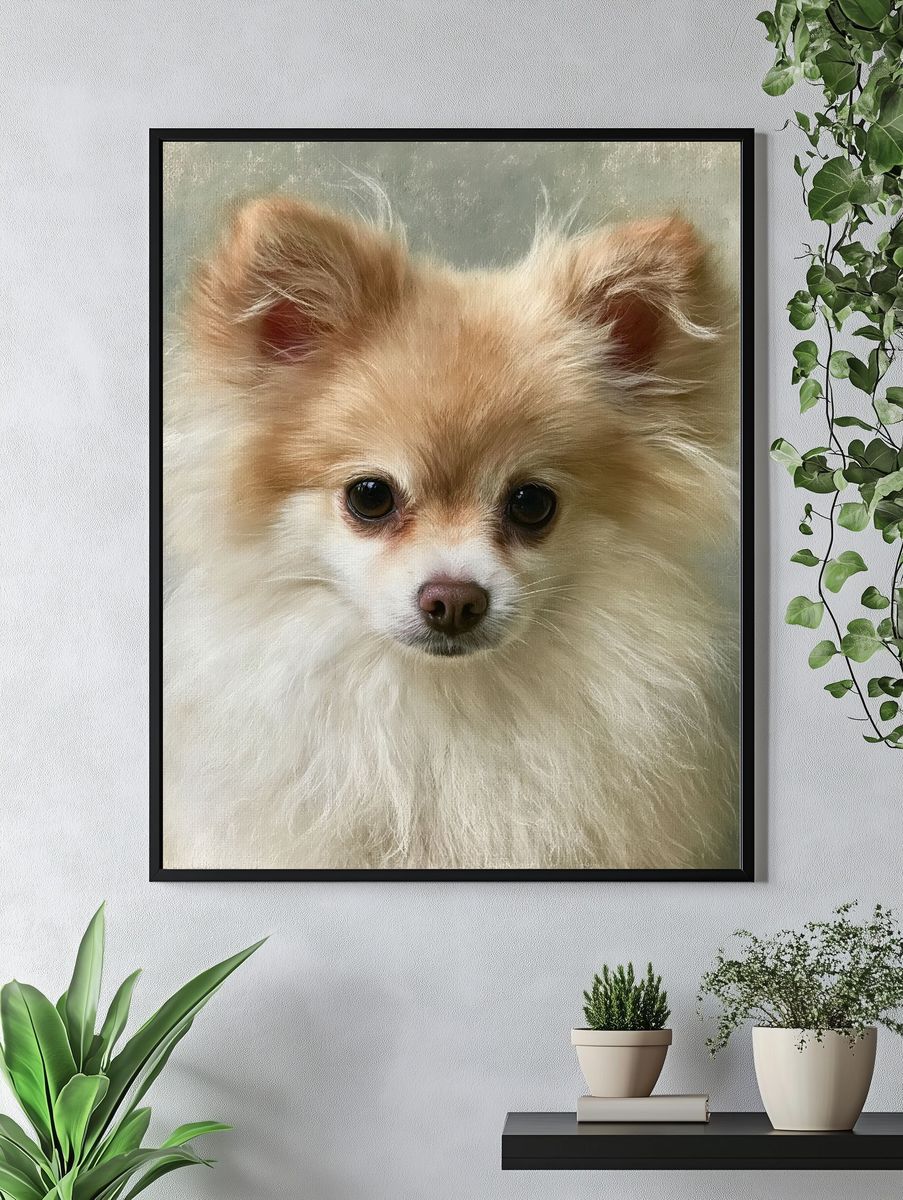 Pomeranian Portrait Photography Poster. — room view 4