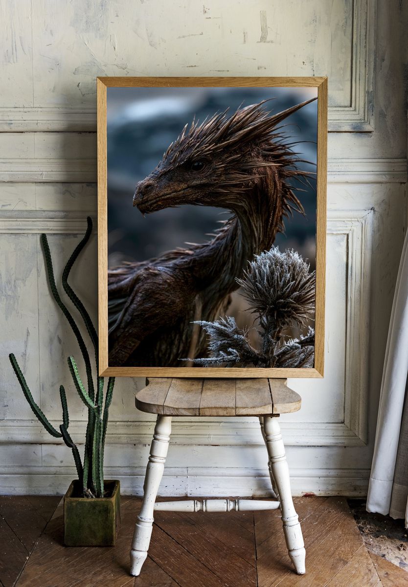Dragon Portrait Photography Poster. room preview