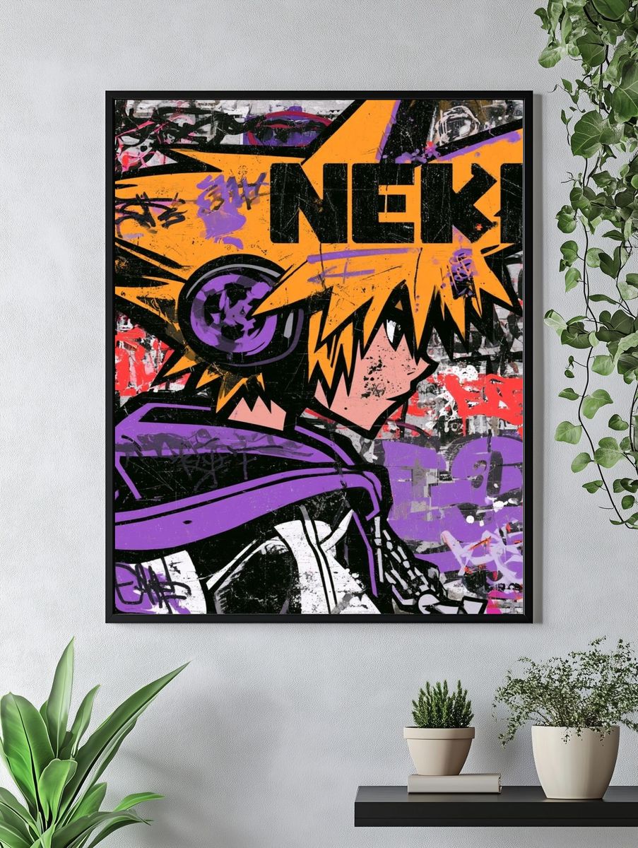 Graffiti Anime Portrait Poster. — room view 4