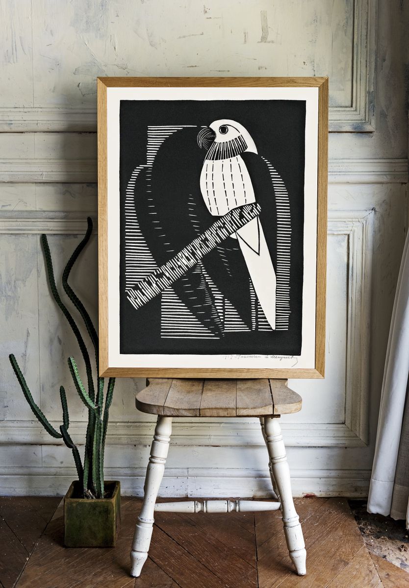 Parakeets (Parkieten) (1927) print high. — room view 1