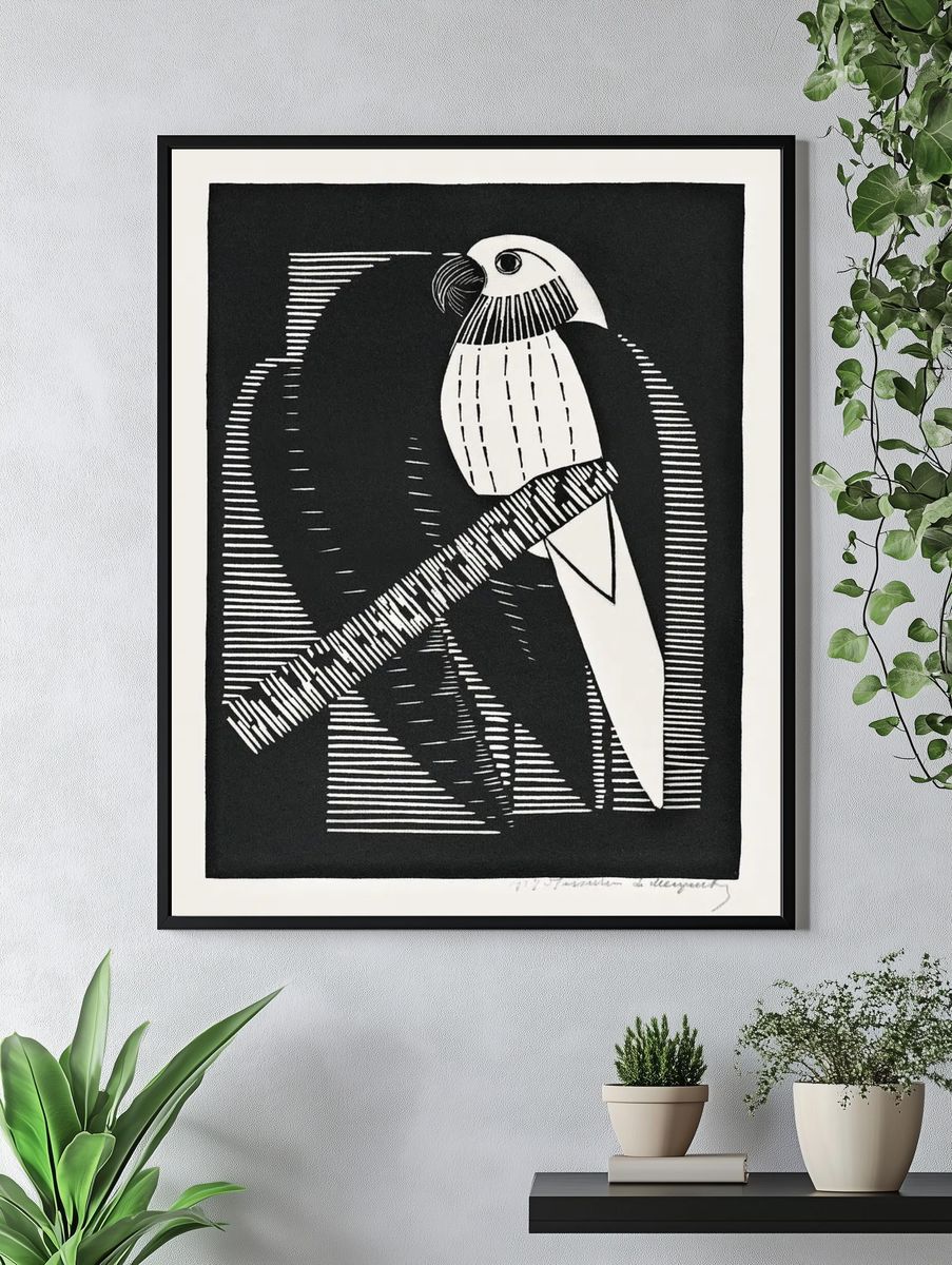 Parakeets (Parkieten) (1927) print high. — room view 4