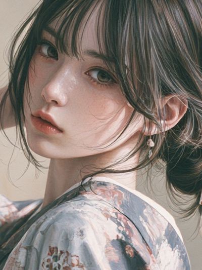 Soft Portrait Illustration Print.