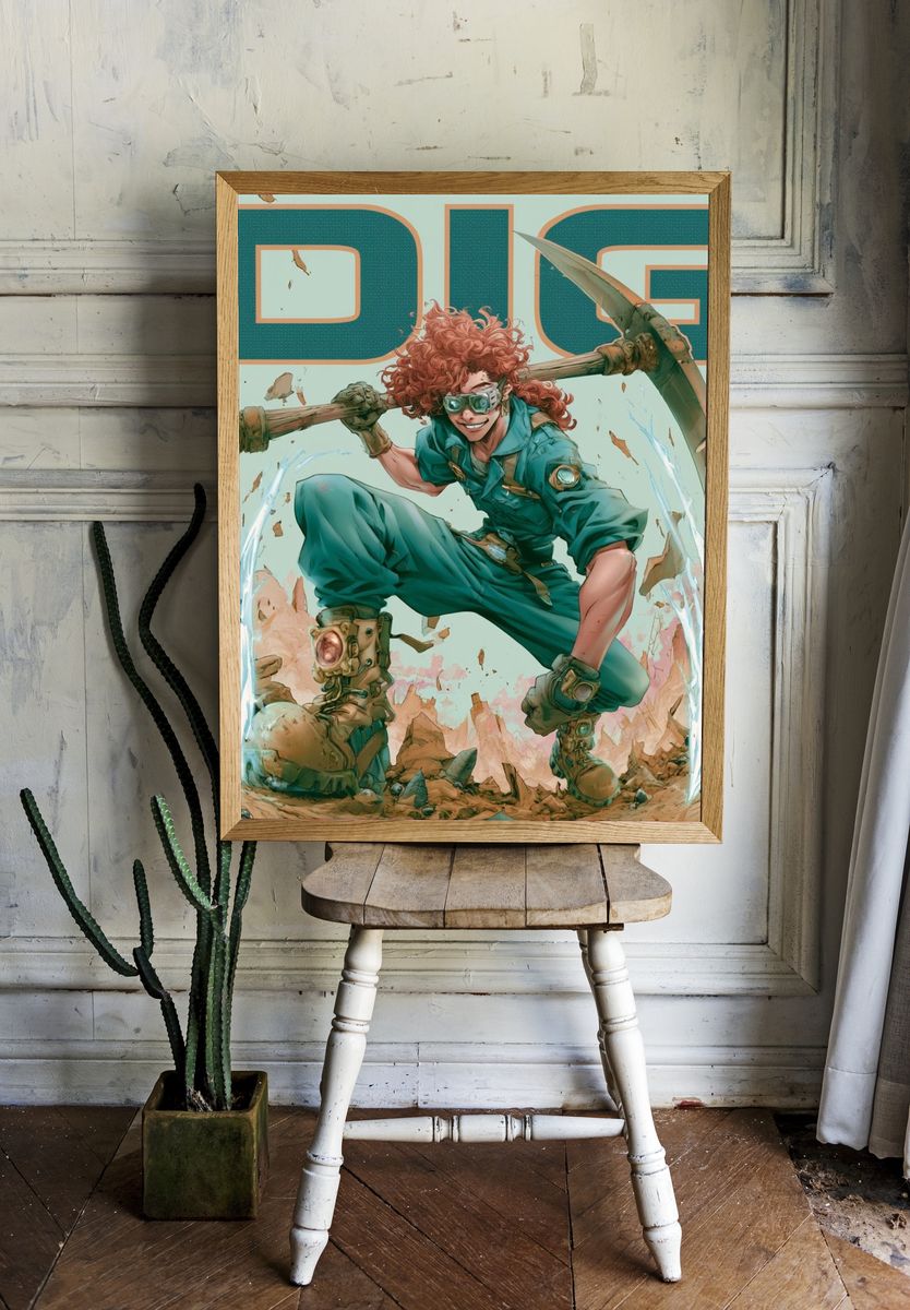 Anime Action Hero Poster. — room view 1