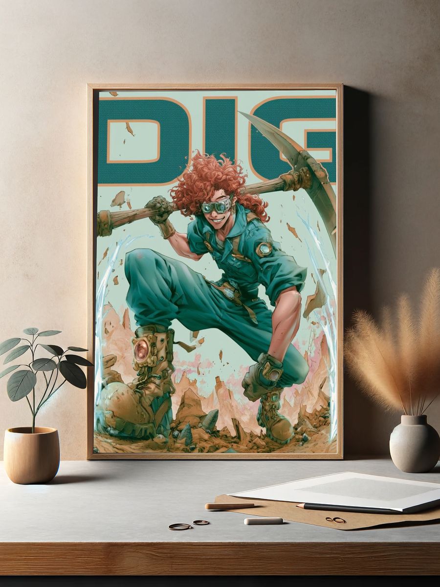 Anime Action Hero Poster. — room view 2