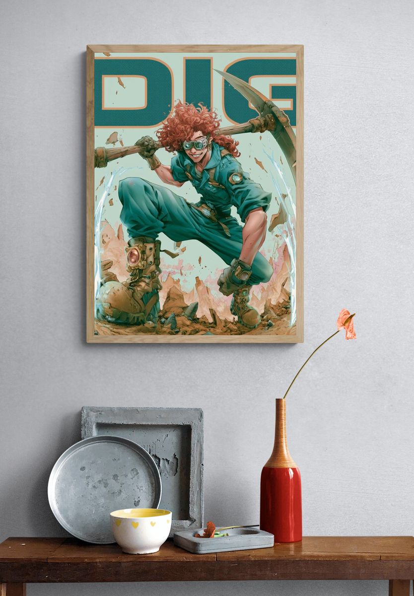 Anime Action Hero Poster. — room view 3