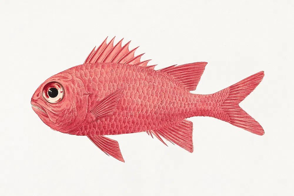 Unidentified Fish (1737–1770), vintage animal. poster detail