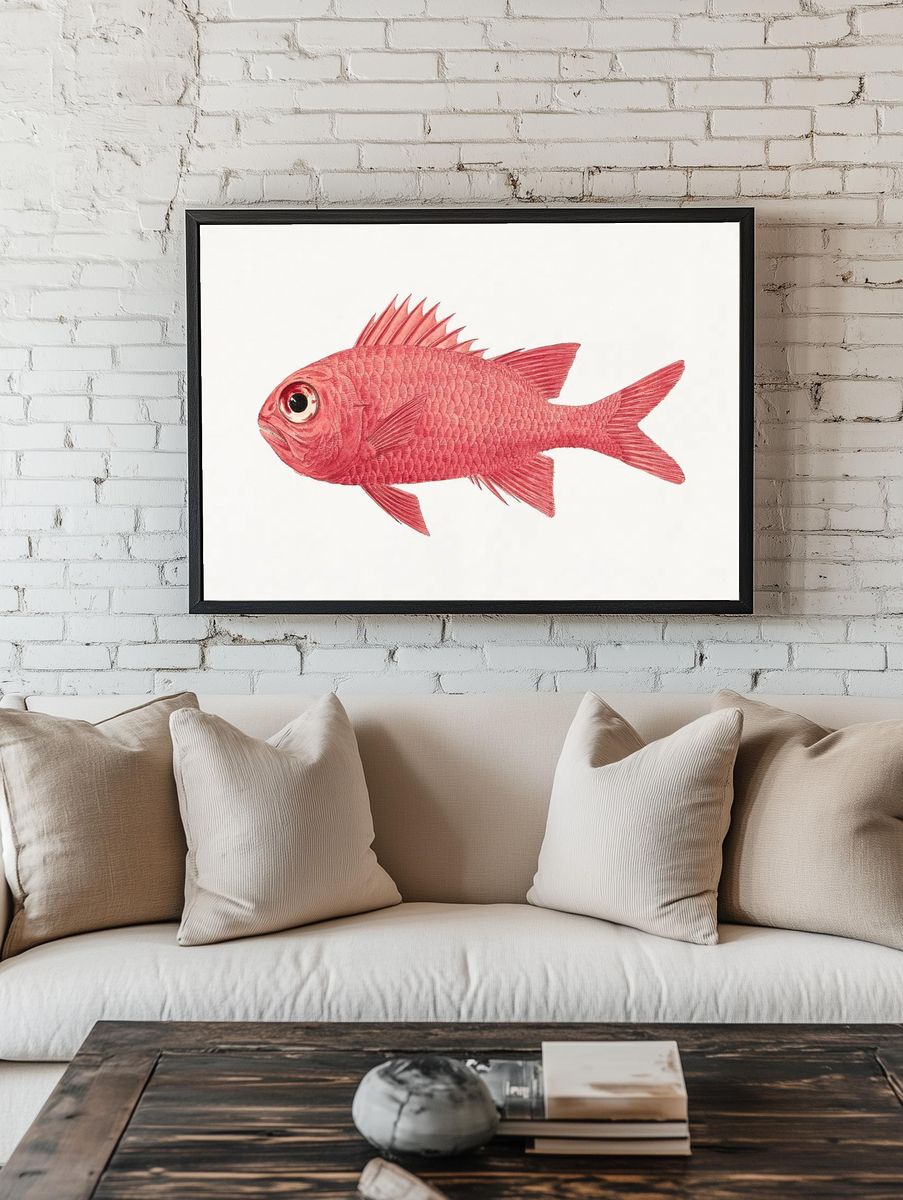 Unidentified Fish (1737–1770), vintage animal. — room view 1