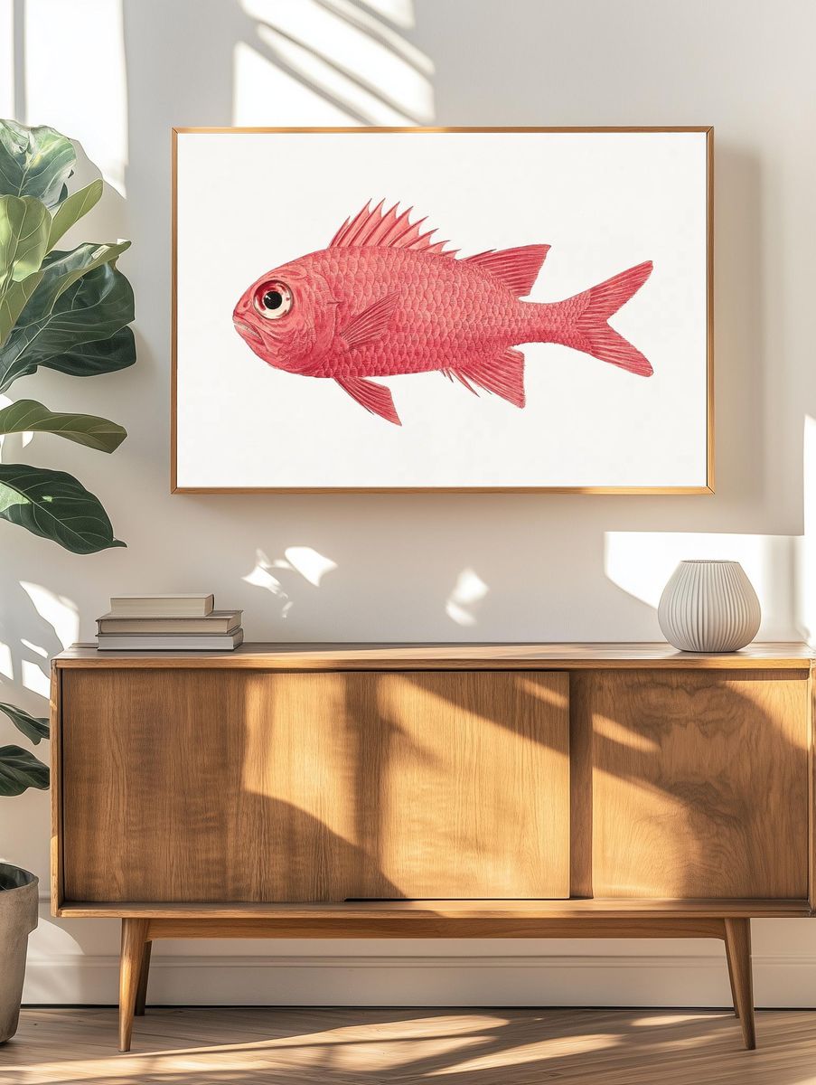 Unidentified Fish (1737–1770), vintage animal. — room view 3