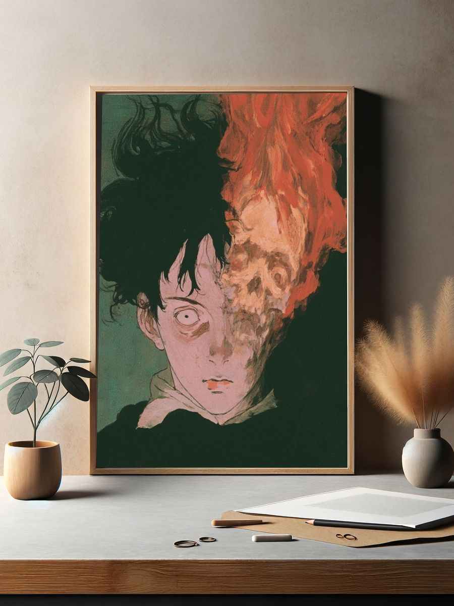 Surreal Anime Portrait Poster. — room view 2