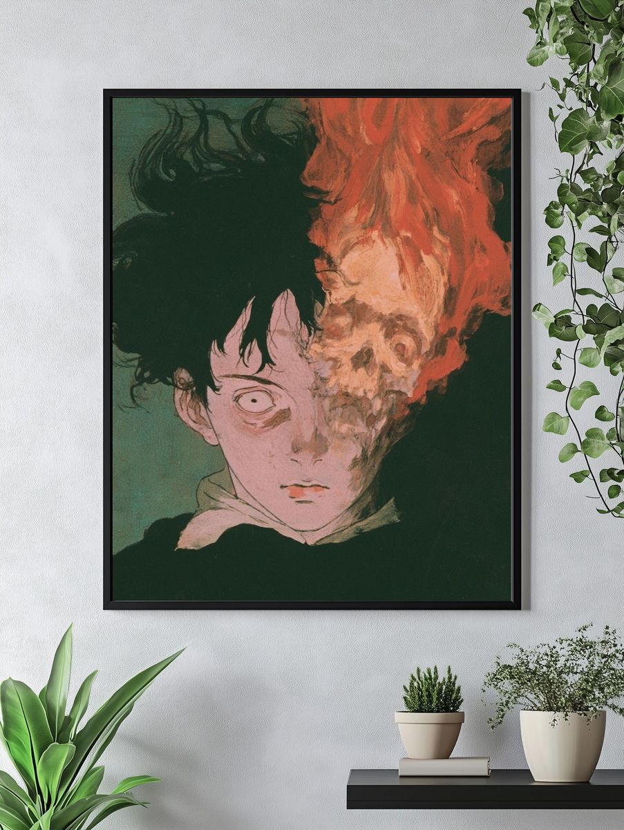 Surreal Anime Portrait Poster. — room view 4