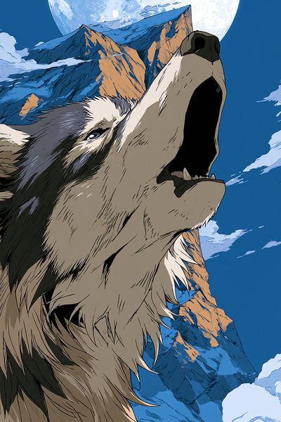Howling Wolf Moon Poster.