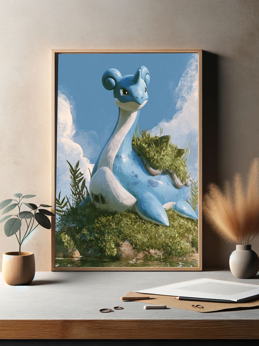 Lapras Fantasy Illustration Poster. — room view 2