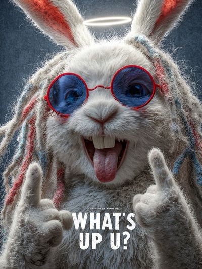 Cool Bunny Typography Poster. poster