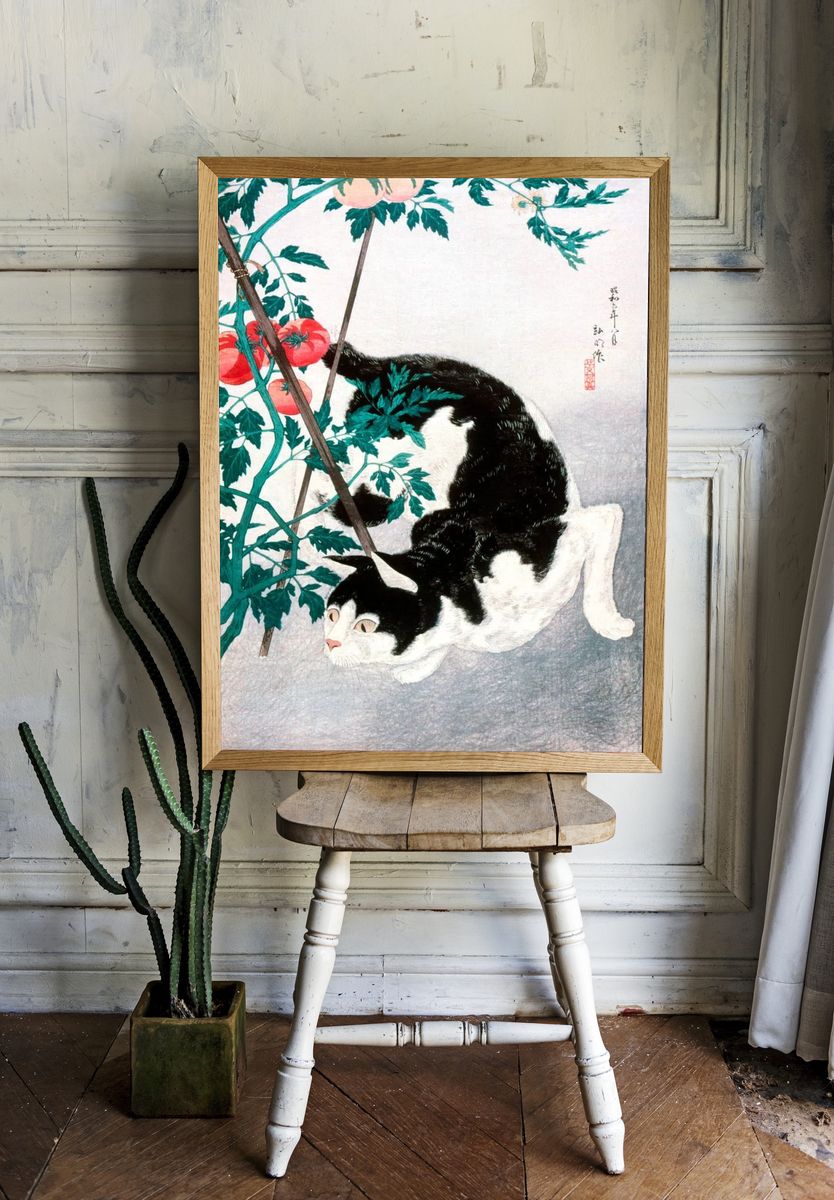 Cat Tomato Plant (1931) print. — room view 1