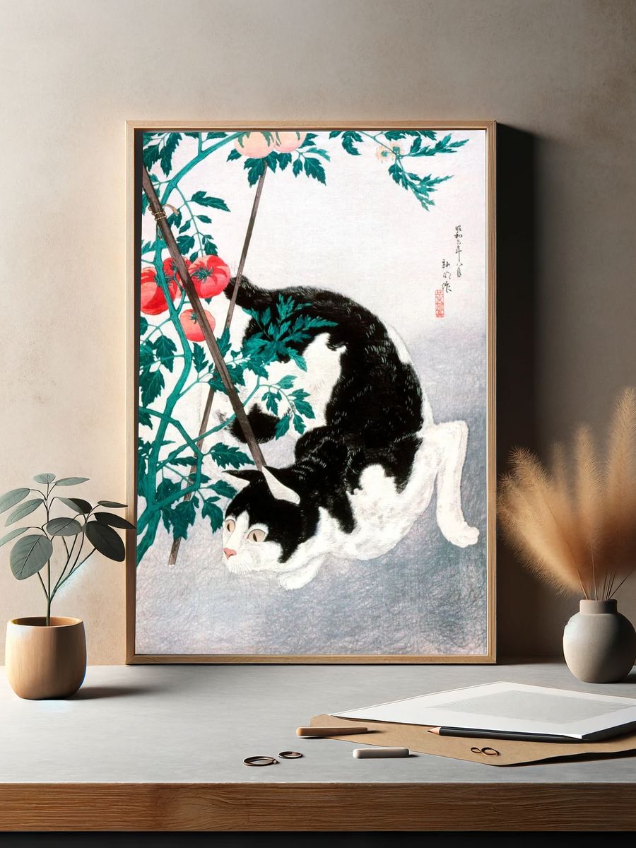 Cat Tomato Plant (1931) print. — room view 2