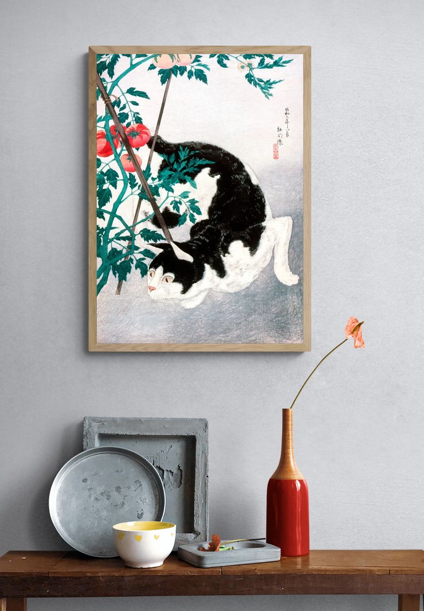 Cat Tomato Plant (1931) print. — room view 3