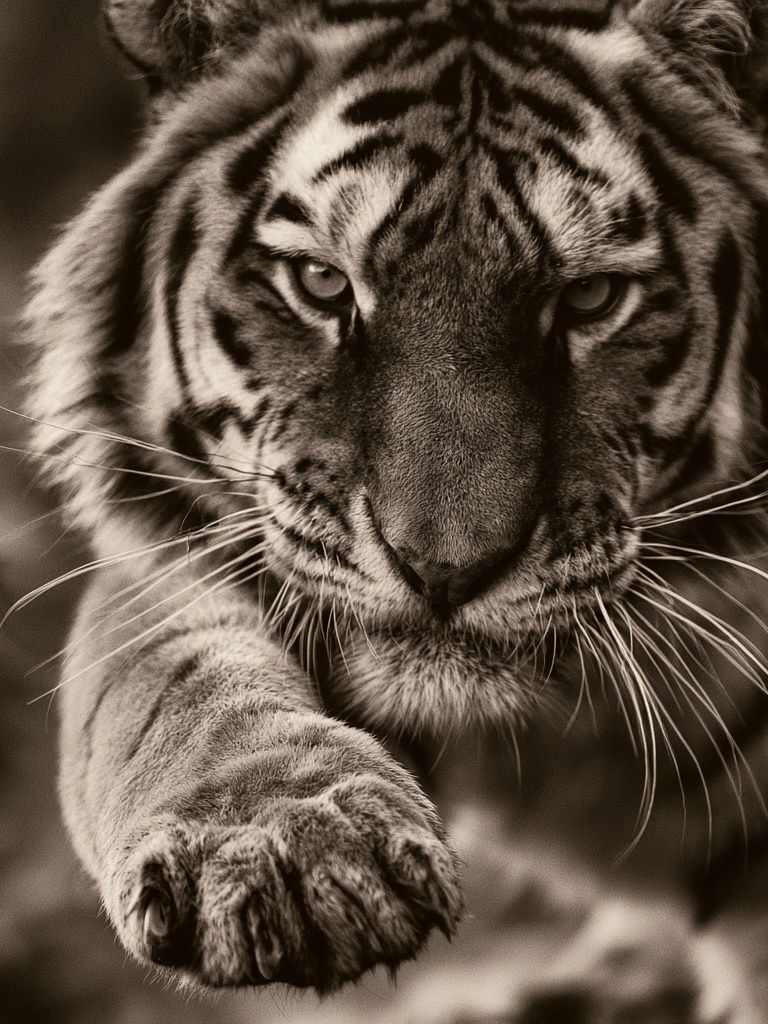 Tiger Close-Up Photography Poster. poster detail