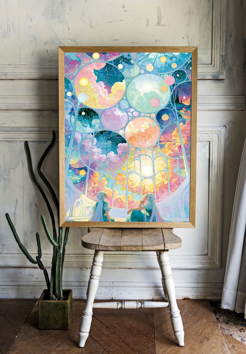Celestial Dreamscape Anime Poster. — room view 1