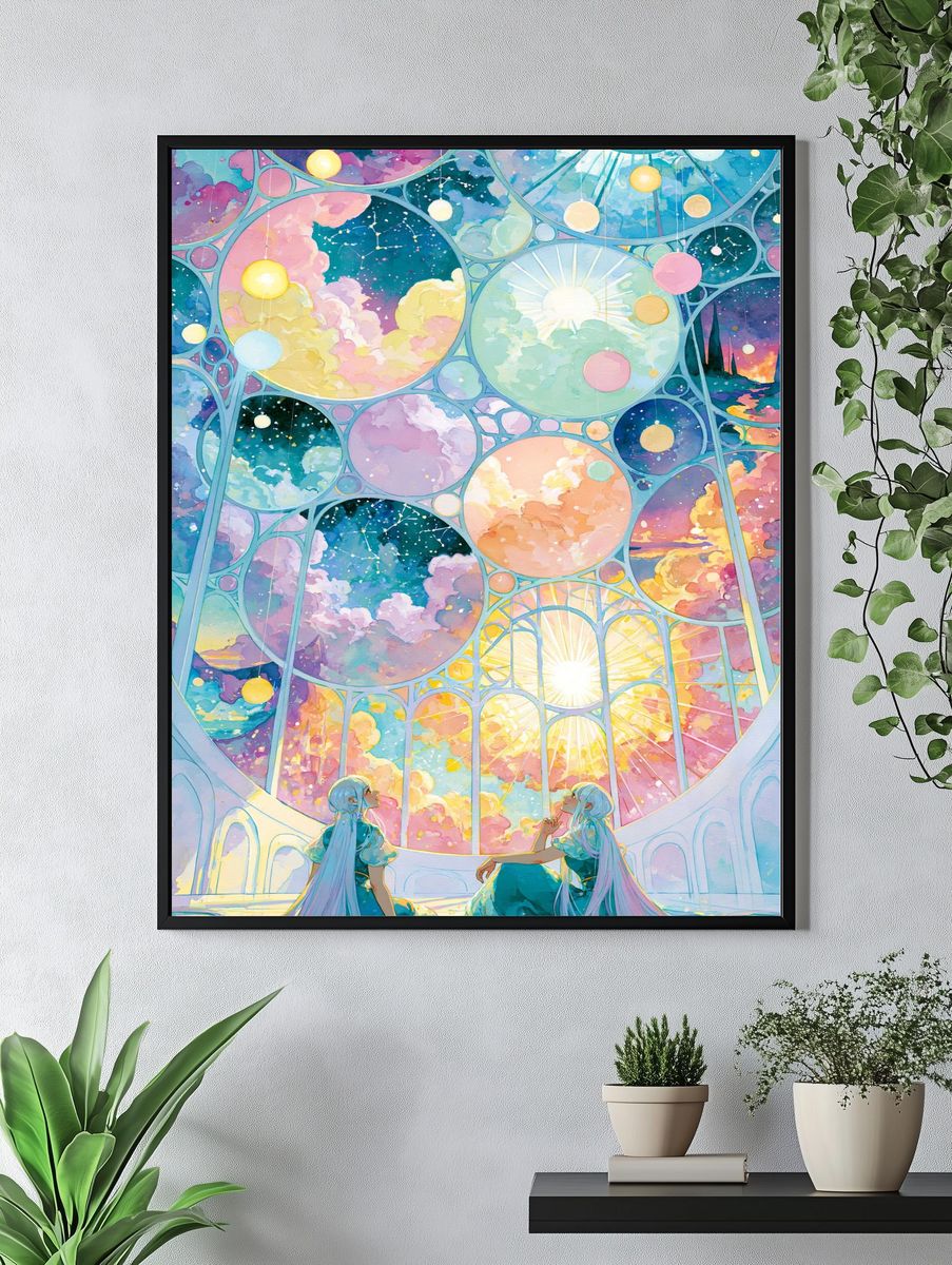 Celestial Dreamscape Anime Poster. — room view 4