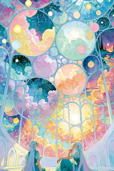 Celestial Dreamscape Anime Poster.