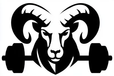 Ram Weightlifting Silhouette Poster.