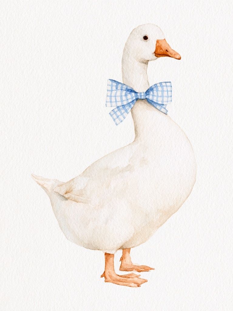 White Goose Watercolor Poster. poster — animals art