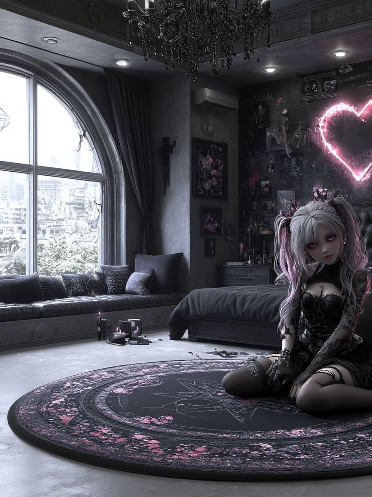 Gothic Anime Bedroom Poster. poster — anime art