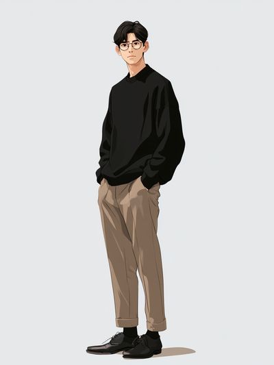 Minimalist Anime Portrait Poster. poster