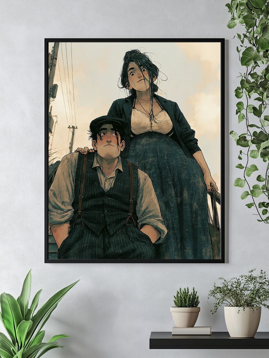 Anime Couple Portrait Poster. — room view 4