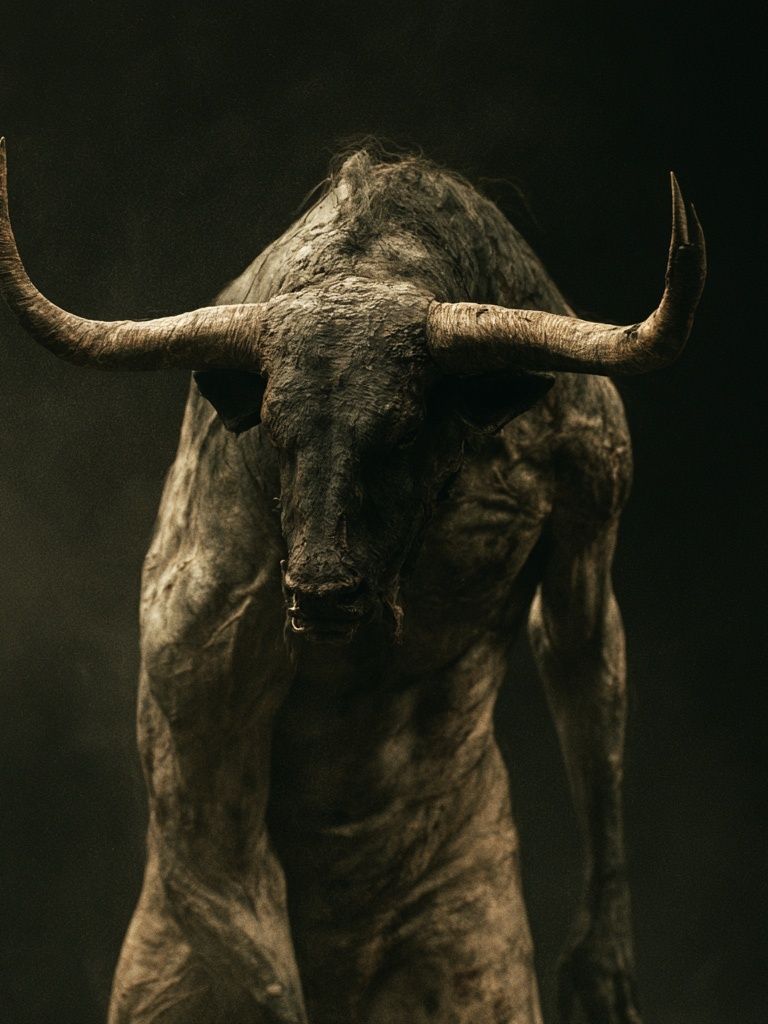 Dark Bull Portrait Poster. poster detail
