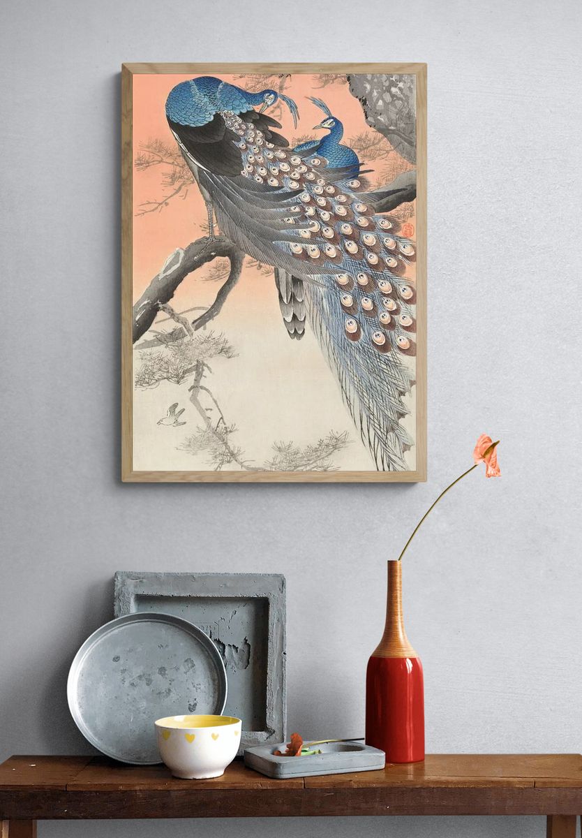 Two peacocks on tree branch (1900 - 1930). — room view 3