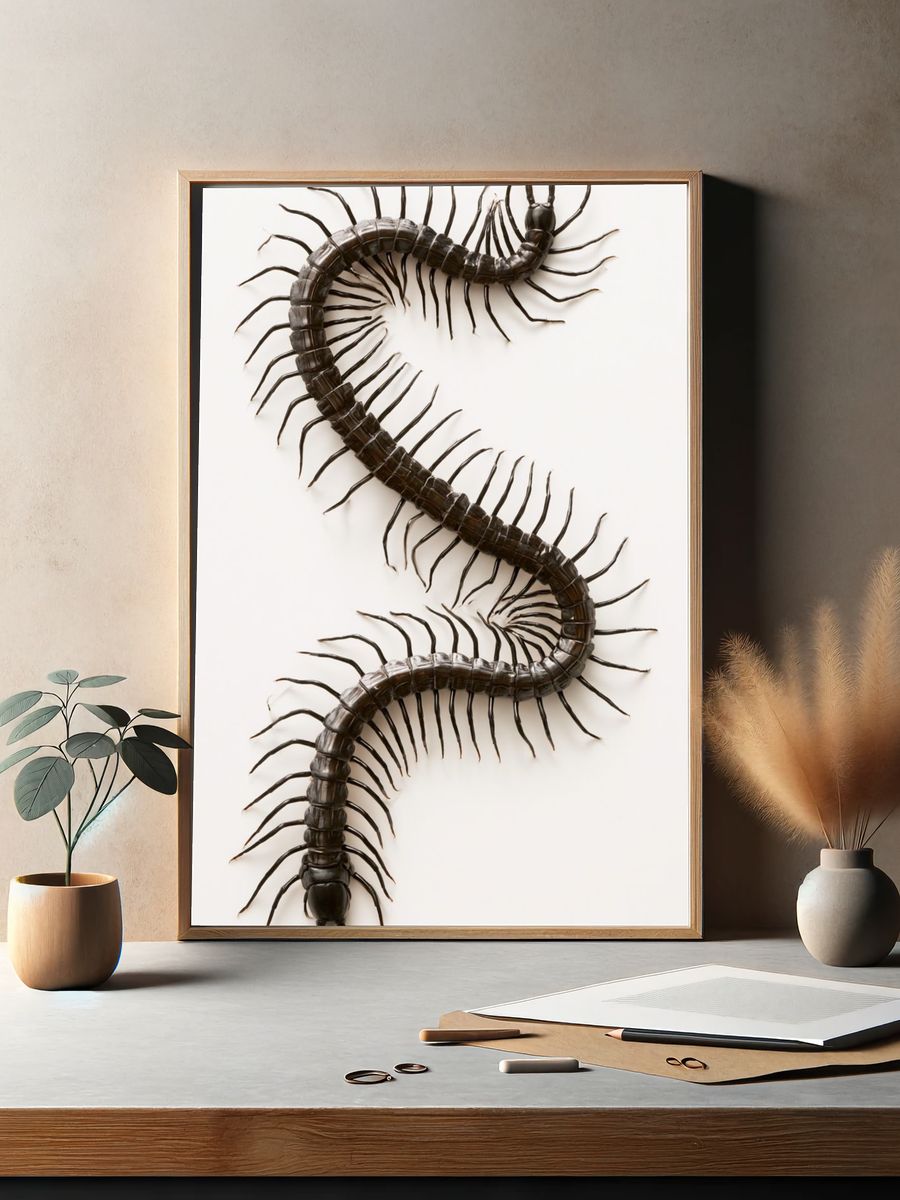 Centipede Study Photography Poster. — room view 2