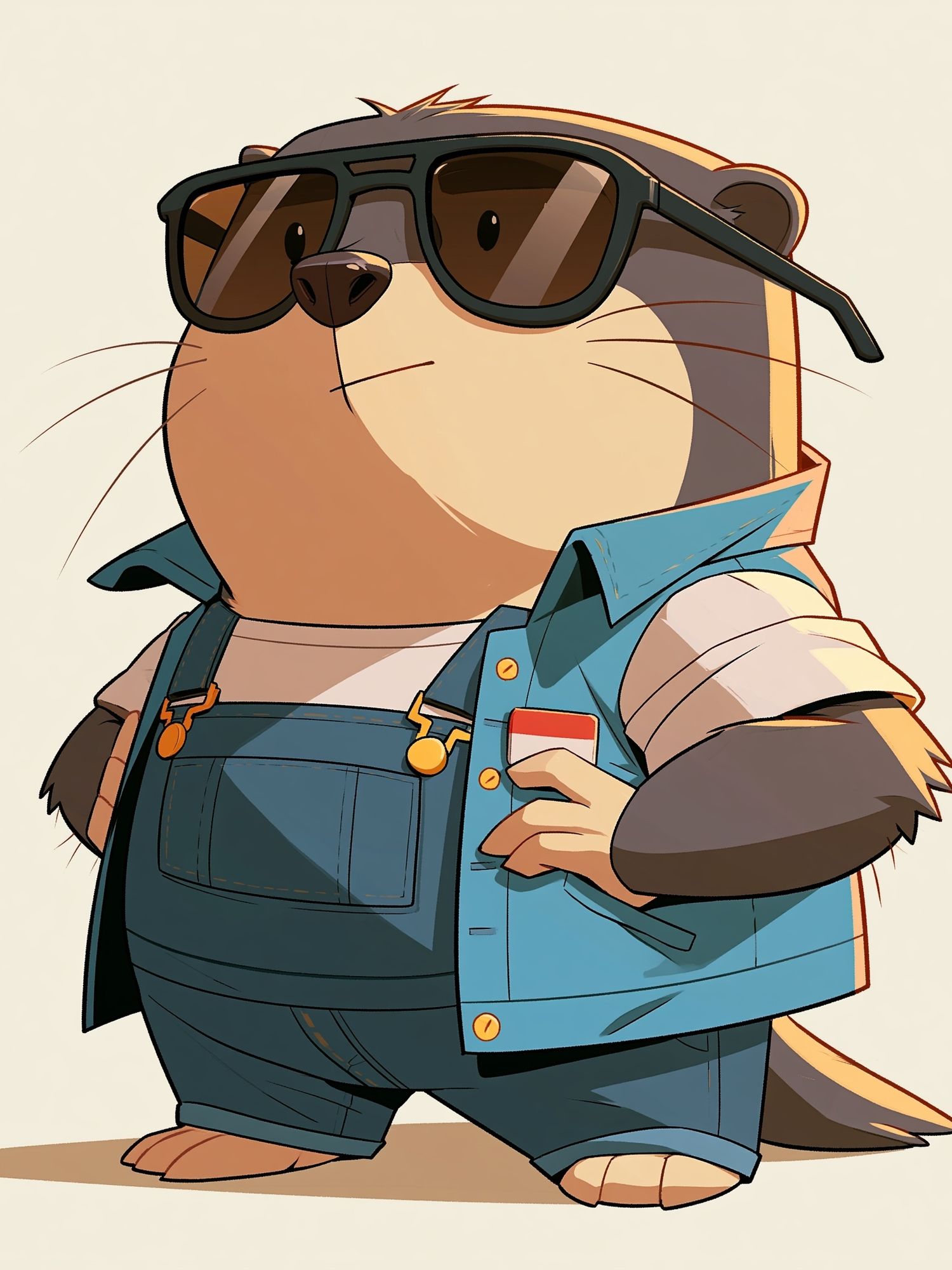Cool Otter Cartoon Poster. poster detail
