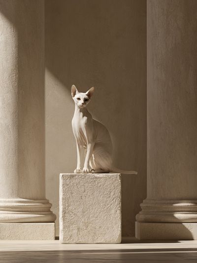 Sphynx Cat in Classical Interior Poster. poster