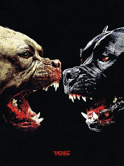 Aggressive Dogs Illustration Poster. poster print