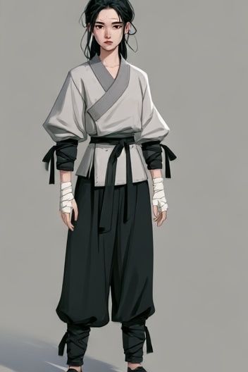 Samurai Girl Illustration Poster. poster detail