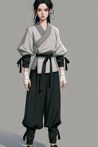 Samurai Girl Illustration Poster.