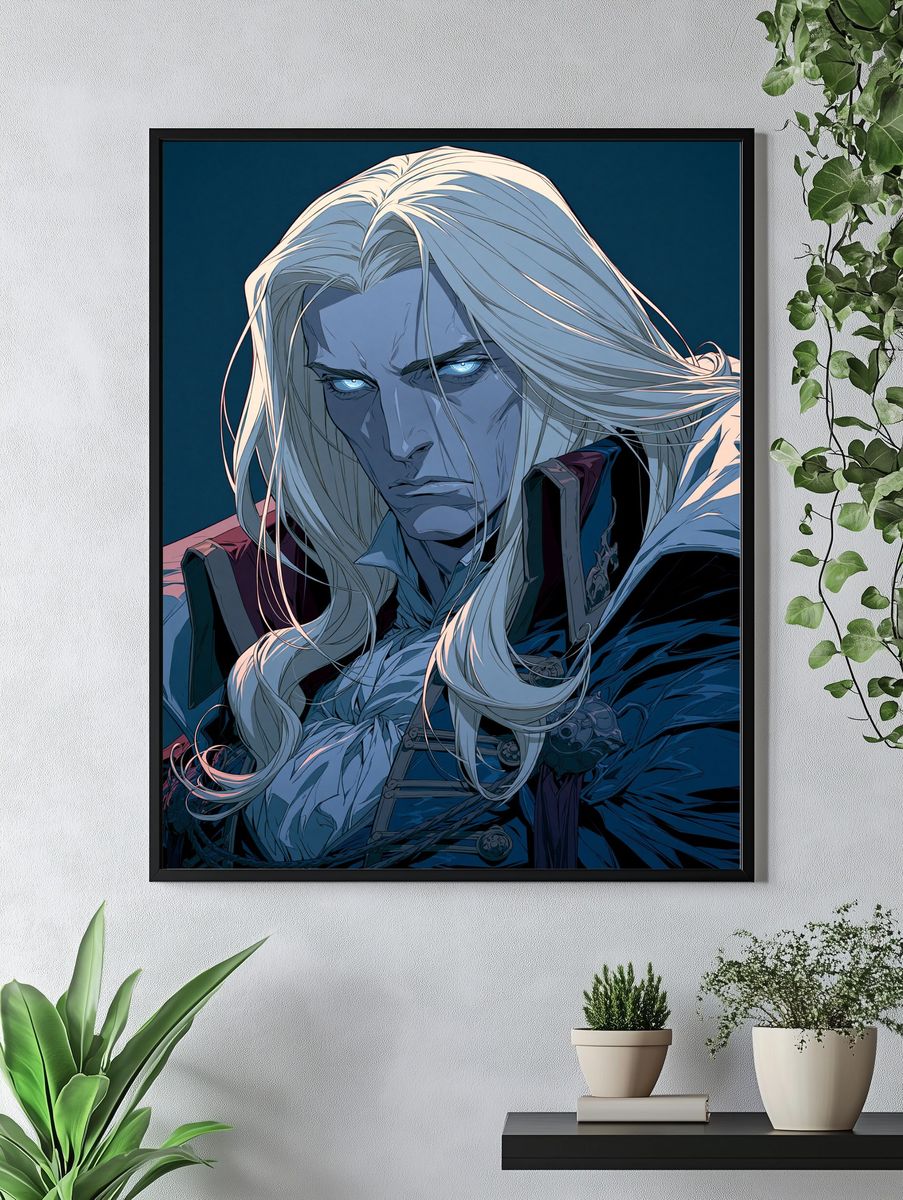 Elven Warrior Portrait Print. — room view 4