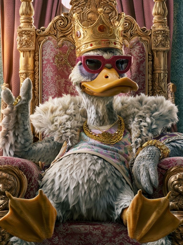 Regal Duck Portrait Poster. poster detail